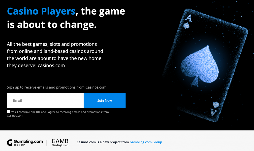 Gambling.com verwerft domein Casinos.com van Caesars en introduceert nieuwe website