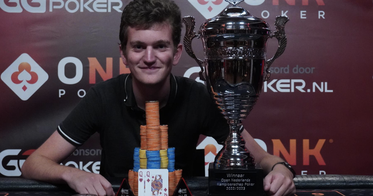 Germ de Haas wint het Nederlandse pokerkampioenschap tijdens de finale van het ONK Poker 22/23