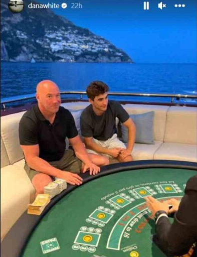 Dana White installeert casino op privé jacht voor gokplezier tijdens vakantie