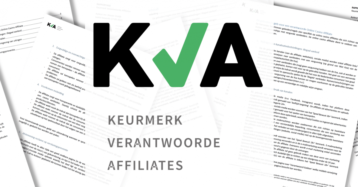 Kansspelautoriteit (KVA) streeft naar uitvoering van controles en verzameling van rapportages voor vergunninghouders