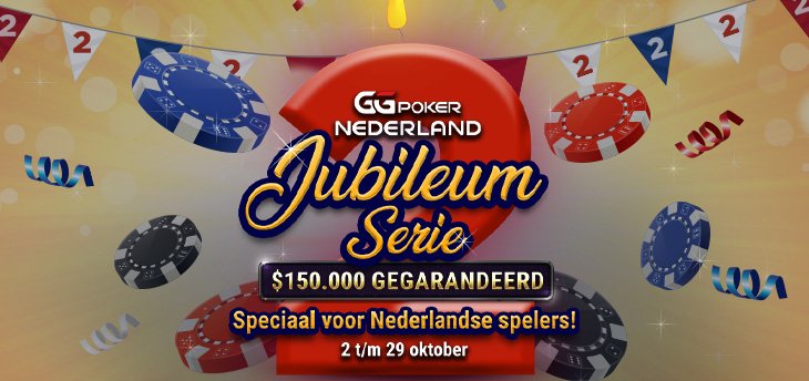 GGPoker viert tweede verjaardag in Nederland met Jubileum Serie (2 – 29 oktober)